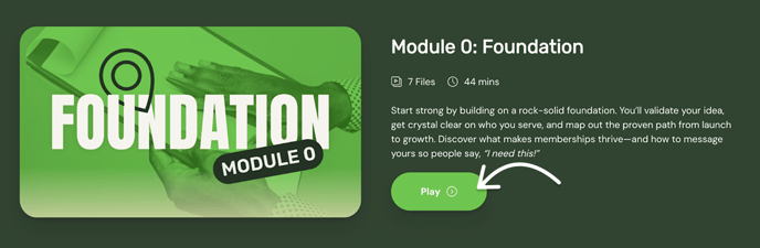 Click desired module