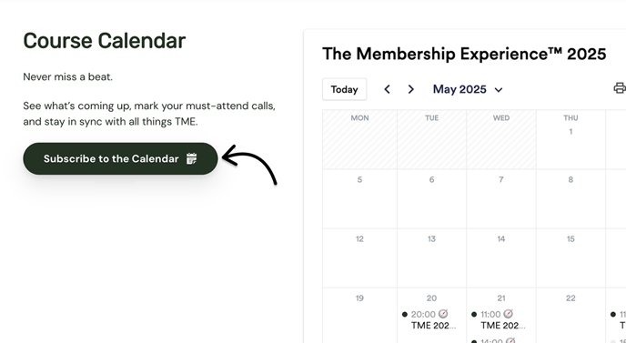 Click to subscribe to the calendar
