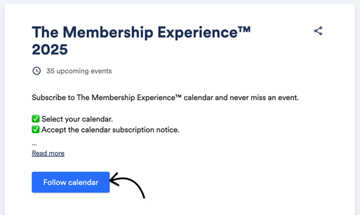 Follow calendar